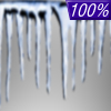 100% chance of freezing rain on Tuesday