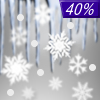 40% chance of freezing rain, snow, & sleet Monday Night