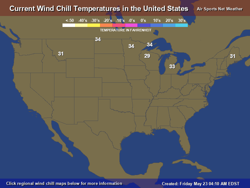 CURRENT NATIONAL WIND CHILLS MAP (#3 OF 4)