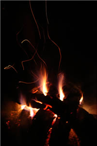 Do not sleep with an active fire if conditions are dry Be prepared to build a fire if waiting for help