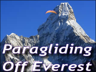 Paragliding off Everest