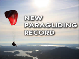 Nate Scales sets paragliding record