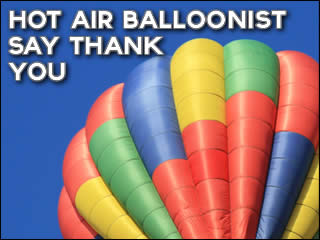 Hot Air Balloonist Say Thank You to Local Landowners