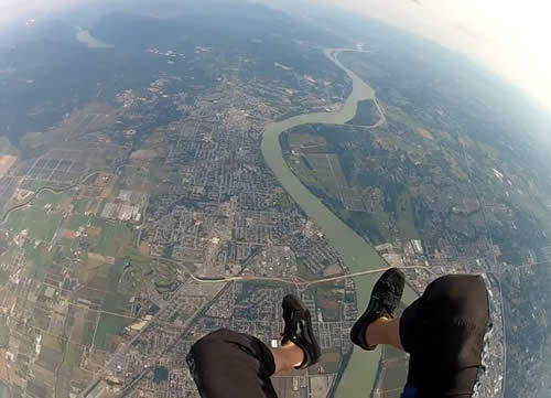 View from GoPro before slipping out of the casing.