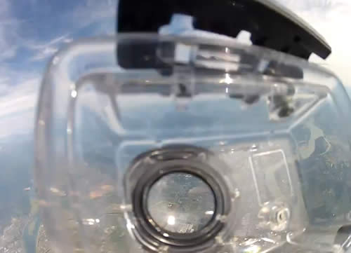 GoPro Survives 12,500 Fall - D View from GoPro as it's slipping out of the casing.