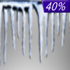 40% chance of freezing rain Tuesday Night