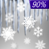 90% chance of freezing rain & snow Friday Night