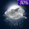 50% chance of rain on Overnight