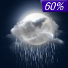 60% chance of rain Saturday Night