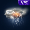 10% chance of thunderstorms Wednesday Night