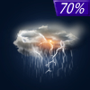 70% chance of thunderstorms Sunday Night