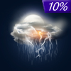 10% chance of thunderstorms on Overnight