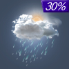 30% chance of rain on Tuesday