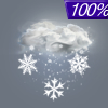 100% chance of snow on Tonight