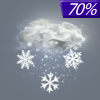 70% chance of snow Thursday