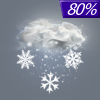 80% chance of snow Saturday Night