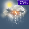 10% chance of thunderstorms on Friday