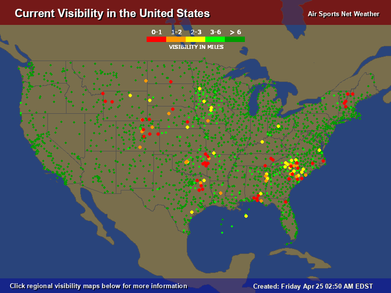 Visibility Map for the United States