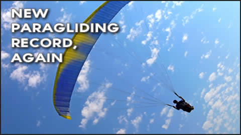 Nick Greece Paragliding Record