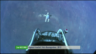 Felix sets the record for the highest freefall