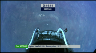 In just three seconds, Felix is a dot on the capsule camera, the speed of acceleration is greater at higher altitude