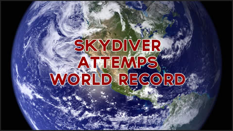 Skyidver attempts world record by breaking boards