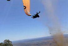 Dirt Devil Ejects Paraglider Pilot