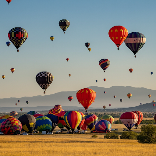 Albuquerque Skies Ablaze with Color as Balloon Fiesta Takes Flight