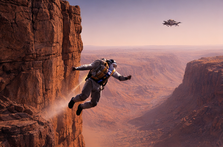 Base Jumping on Mars