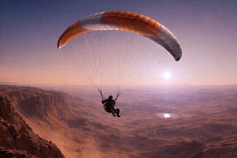 Paragliding on Mars