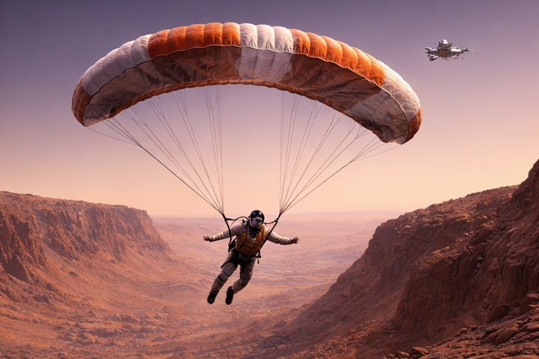 Skydiving on Mars